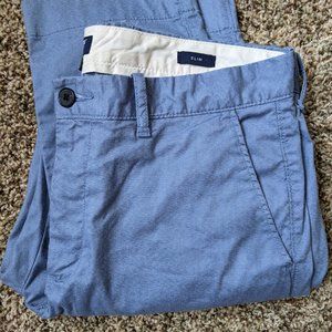 J. Crew "Driggs" slim chinos, 33x32, light blue